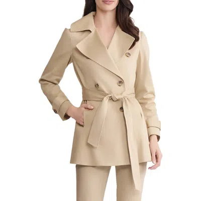 Jones New York Double Breasted Trench Coat In Nude