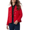 Jones New York Faux Double Breasted Tweed Jacket In Red