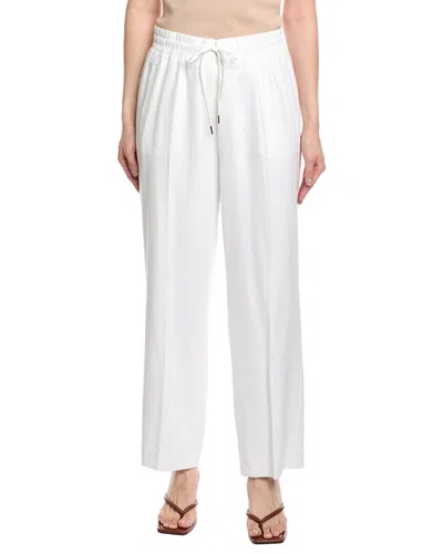 Jones New York Drawstring Linen-blend Pant In White