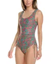 Jones New York Drawstring Side One-piece In Green