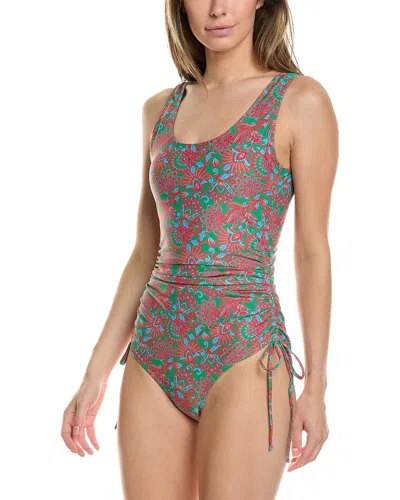 Jones New York Drawstring Side One-piece In Green