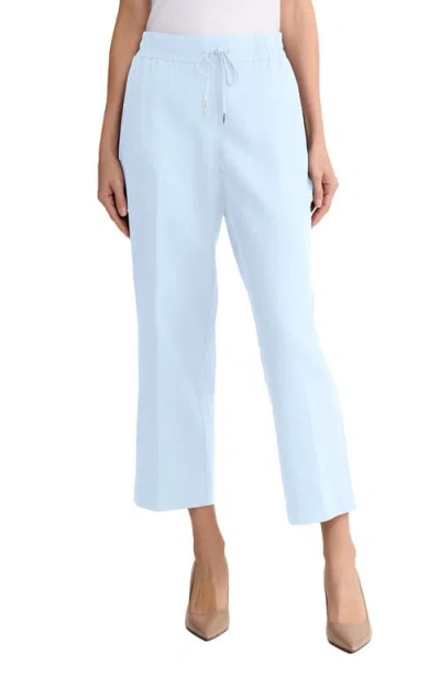 Jones New York Drawstring Waist Linen Blend Pants In Blue