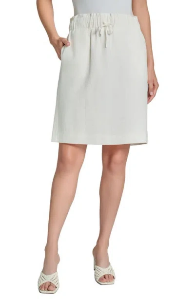 Jones New York Drawstring Waist Pencil Skirt In Nyc White