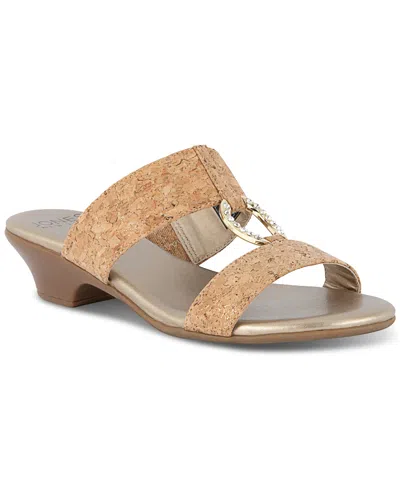 Jones New York Eanna Embellished Wedge Heel Sandals In Cork