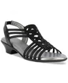 Jones New York Denice Womens Open Toe Cushioned Footbed Wedge Sandals In Black