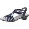 Jones New York Denice Womens Open Toe Cushioned Footbed Wedge Sandals In Blue