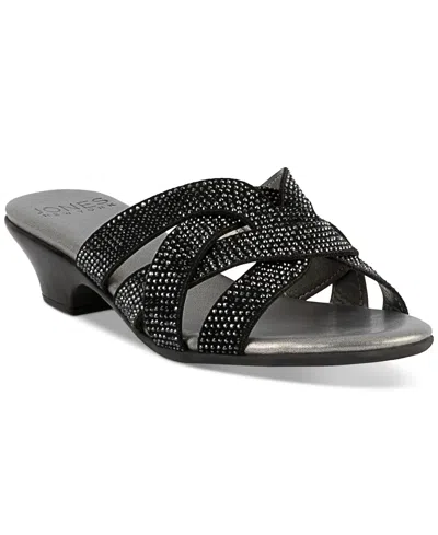Jones New York Enny Embellished Slide Sandals, Created For Macy's In Black
