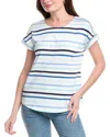 Jones New York Extend Shoulder Top In Blue