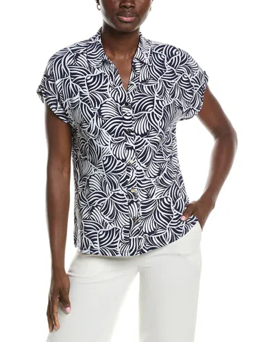 Jones New York Extended Shoulder Blouse In Purple