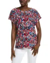 Jones New York Extended Shoulder Printed Top