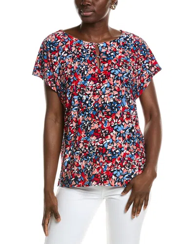 Jones New York Extended Shoulder Printed Top