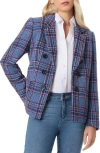 Jones New York Faux Double Breasted Blazer In Bluebell Multi