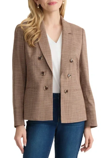 Jones New York Faux Double Breasted Blazer In Multi