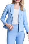 Jones New York Faux Double Breasted Jacket In Chintz Blue