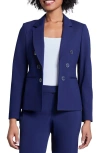 Jones New York Faux Double Breasted Jacket In Pacific Navy