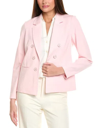Jones New York Faux Double-breasted Jacket In Pink