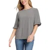 Jones New York Feeder Stripe Top In Jones Black/nyc White