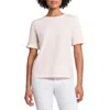 Jones New York Feeder Stripe Top In Petal Pink/nyc White