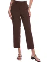 Jones New York Fly Front Patch Pocket Straight Ankle Pant In Brown