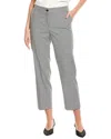 Jones New York Fly Front Straight Ankle Pant In Gray