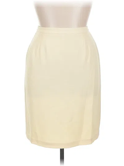 Pre-owned Jones New York Formal Skirt In White