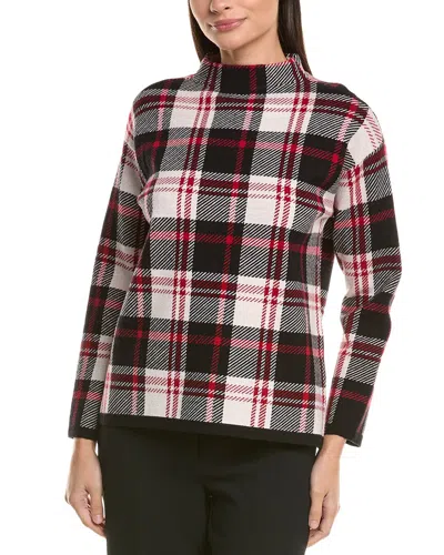 Jones New York Funnel Mock Neck Sweater In Red