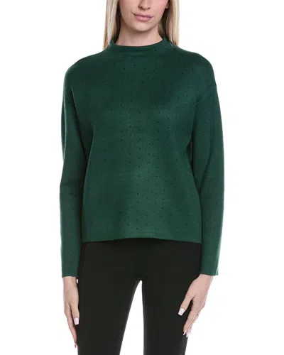 Jones New York Funnel Neck Sweater In Green