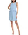 Jones New York Sleeveless Denim Shift Dress In Blue