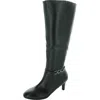 Jones New York Jny-leodenn Womens Mixed Media Manmade Knee-high Boots In Black