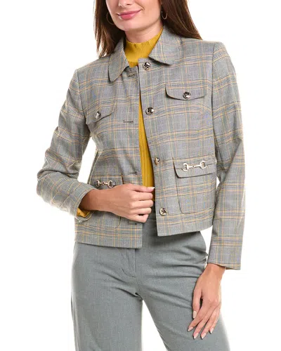 Jones New York Jacket In Gray