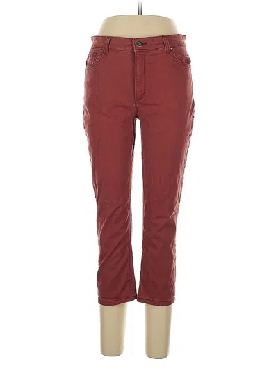 Pre-owned Jones New York Jeans In Burgundy