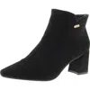 Jones New York Jnydelno Womens Block Heel Faux Suede Ankle Boots In Black