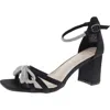 Jones New York Jnyearaman Womens Bow Manmade Ankle Strap In Black