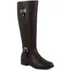 Jones New York Jny-leodenn Womens Mixed Media Manmade Knee-high Boots In Brown