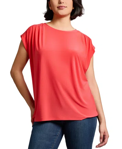 JONES NEW YORK JONED NEW YORK WOMEN'S EXTENDED-SHOULDER CREWNECK TOP