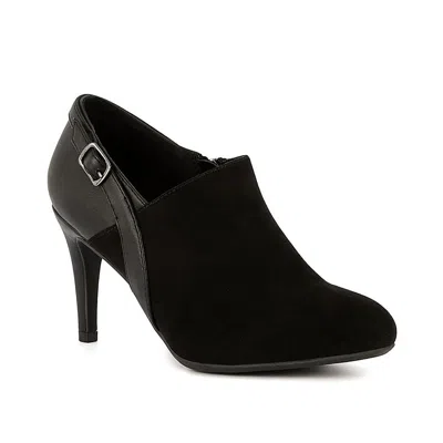 Jones New York Kaindie Womens Embossed Faux Leather Shooties In Black