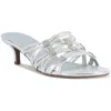 Jones New York Kaleena Womens Embellished Manmade Slide Sandals In Silver