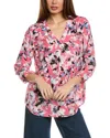 Jones New York V-neck Tunic Top In Pink