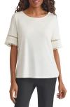 Jones New York Womens Round Neck Slouchy Blouse Xs Pxl In White