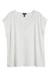Jones New York Lace Detail Top In Nyc White