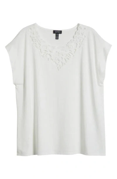 Jones New York Lace Detail Top In Nyc White