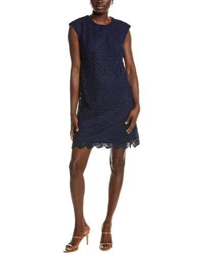 Jones New York Lace Shift Dress In Blue