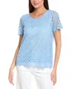 Jones New York Petite Short-sleeve Lace Top