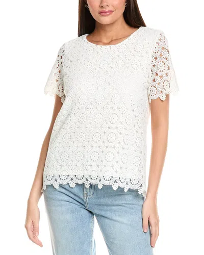 Jones New York Lace Top In White