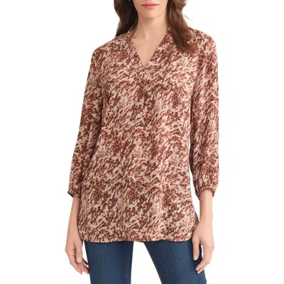 Jones New York Leopard Print Tunic In Brown