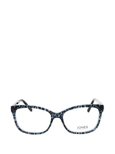 Jones New York Leopard-print Rectangle-frame Glasses In Blue