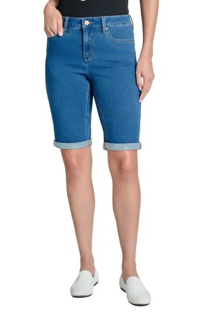 Jones New York Lexington Denim Bermuda Shorts In Sky Wash