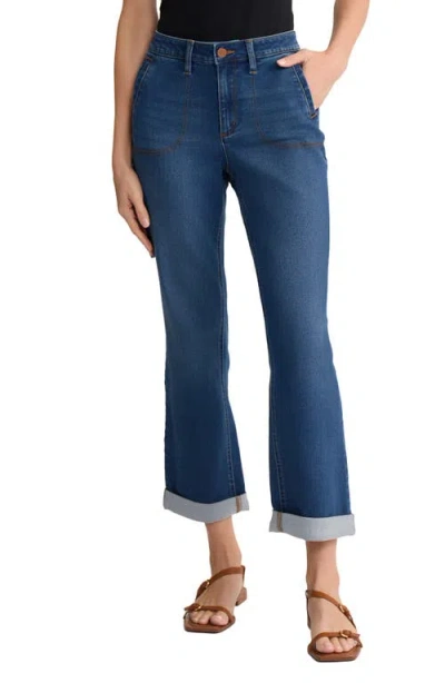 Jones New York Lexington Girlfriend Straight Leg Jeans In Blue