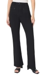 Jones New York Womens Control Top Cotton Flared Pants In Onyx Wash