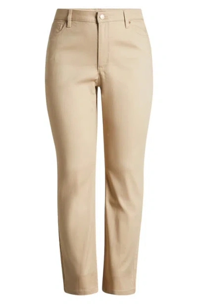 Jones New York Lexington Straight Leg Cotton Blend Pants In Jones Khaki